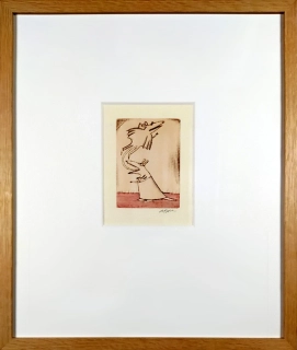 Born Adolf – Veselá zvířata, dvoubarevný lept s podtiskem, 1990