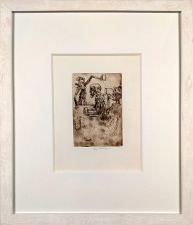Anderle Jiří – Kouzelná flétna, suchá jehla s barevným podtiskem, č. 86/200, 1990