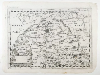  Čechy – Provincia Bohemiae, Giovanni Montecalerio, původní mědiryt, 1649