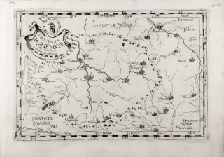  Čechy – Provinciae Bohemicae, Giovanni Montecalerio, původní mědiryt, 1649