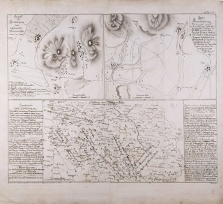 Kutná Hora, Sedlec, Malín, Kaňk – Válka o dědictví bavorské, J. Adam, původní mědiryt, 1779