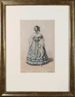 Vídeňská dámská móda – Wiener Moden XXXVIII., Fr. X. Stöber, původní kolorovaný oceloryt, 1840