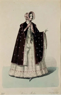 Vídeňská dámská móda – Wiener Moden XLVI., Fr. X. Stöber, původní kolorovaný oceloryt, 1840