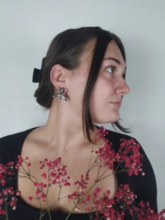 Stříbrné náušnice, Orchidej, Mexiko