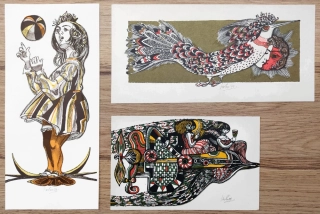 Liesler Josef – konvolut tří barevných litografií, 1968–1979