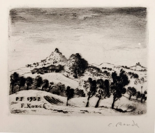 Bouda Cyril – PF 1952 F. Kozák, původní suchá jehla, 1952