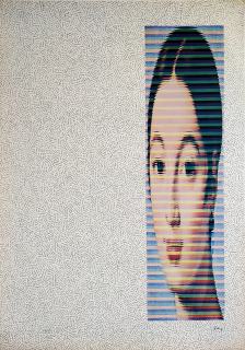 Kolář Jiří – Mademoiselle Rivière, plakát k vlastní výstavě, signováno, 1981