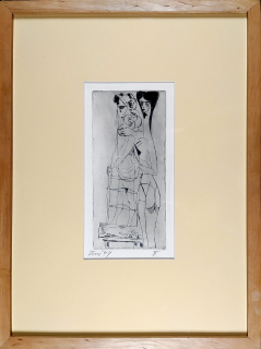 Tichý František – Lazar – Zápas s andělem, suchá jehla, č. soup. 137, 1947