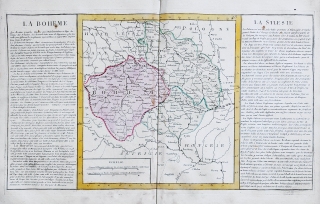  Čechy, Morava a Slezsko – Clouet Louis Jean Baptiste, staře kolorovaný původní mědiryt, 1780