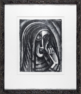 Hofman Vlastislav – Magdalena (Plačící žena), původní litografie, 1919