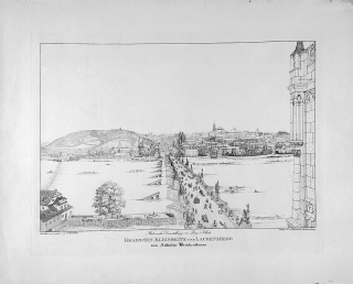 Praha – Malá Strana a Hradčany, Vincenc Morstadt, původní lept, ca 1828