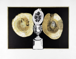Liesler Josef – Zralé letní odpoledne, rozměrná barevná litografie, 1969