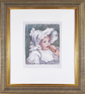 Renoir Auguste – Jean Renoir, L’Enfant au biscuit, barevná litografie, 1899