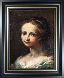 Portrét mladé dámy – autor neurčen, Itálie, olejomalba na plátně, ca 1750