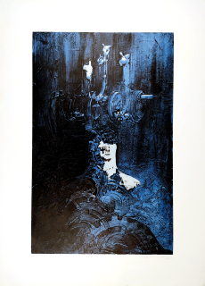 Kristofori Jan – Žena v čase, rozměrná barevná litografie, 1998