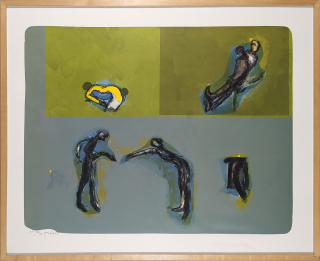 Roučka Pavel – Bez názvu, barevná litografie, autorský tisk XVII/XX, 1996