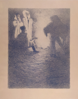 Jiránek Miloš – Zbojnická cesta, původní litografie, 1905