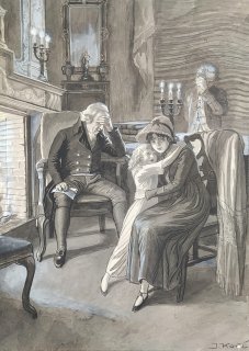 Kočí Josef – Knižní ilustrace pro Ch. Dickense, kresba tuší, ca 1910