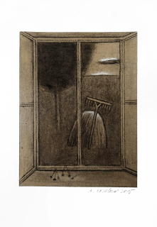 Kovalová Anežka – Červen, signovaná kresba uhlem, 2015