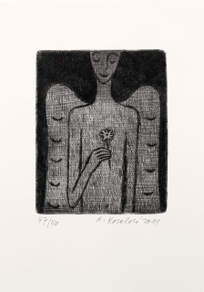 Kovalová Anežka – Kvítek, signovaná suchá jehla, č. 47/50, 2011