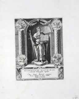 Sadeler Johann – Apoštol Pavel, předloha Marten de Vos, původní mědiryt, 1582–1585