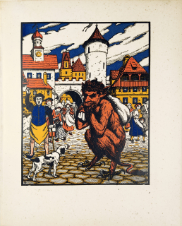 Kulhánek Stanislav – Ilustrace k lidovým pohádkám, barevný dřevoryt, 1925