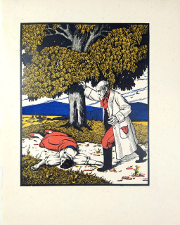 Kulhánek Stanislav – Ilustrace k lidovým pohádkám, barevný dřevoryt, 1925