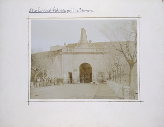 Praha – Strahovská brána, pohled z Břevnova, fotografie, ca 1897