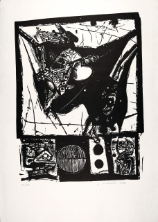 Hložník Vincent – Bez názvu, dřevoryt, č. 100/86, 1966