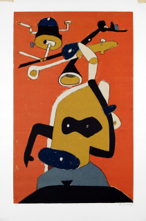Gross František – Bez názvu, původní barevná litografie, 1971