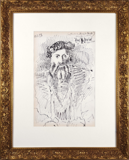 Picasso Pablo – Hans Holbein, Musée de Prado, 13. 12. 1955, původní litografie, 1955