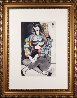 Picasso Pablo – Alžírská žena, 21. 11. 1955, původní barevná litografie, 1955
