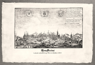 Kutná Hora – Jiří Čáslavský (Georg Ciaslawsky), mědiryt z roku 1674, pozdější otisk z původní desky, 1831