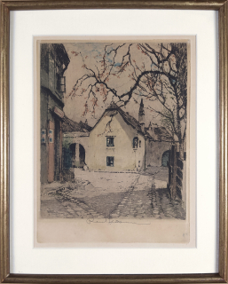 Kasimir Robert Raoul – Vídeň, původní kolorovaný lept, ca 1940