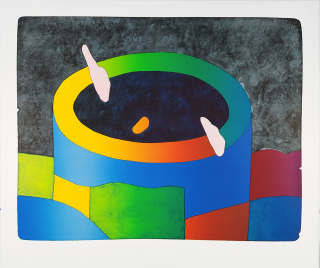 Lamr Aleš – Jákobova studna, barevná litografie, č. 33/90, 1992