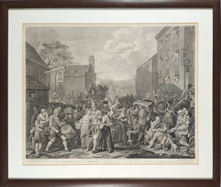 Hogarth, William – Luke Sullivan, Pochod do Finchley 1745, původní lept, 1750