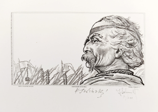 Schmidt Jindřich, Svolinský Karel – Jan Žižka, návrh na bankovku 25 Kčs, 1958