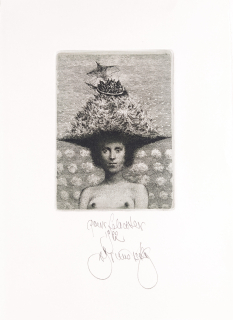 Brunovský Albín – Pour Feliciter 1982, Novoročenka, původní lept, 1981