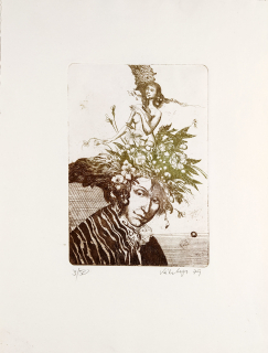 Kábrt Josef – Jaro, barevný zrnkový lept, č. 3/50, 1979