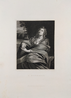 Schiavonetti Niccolò – podle Domenichina, A Magdalen, původní předleptaný oceloryt, 1809