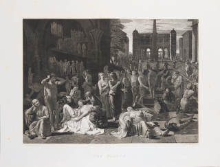 Fittler James – podle Poussina, The Plague, původní lept, 1811