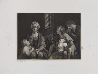 Raimbach Abraham – podle J. Reynoldse, Ugolino, původní lept, 1811