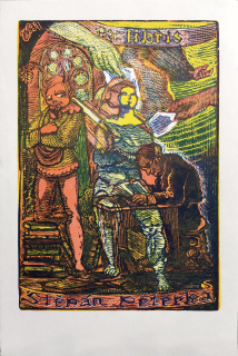 Váchal Josef – Ex libris Štěpán Peterka, čtyřbarevný dřevoryt, 1937