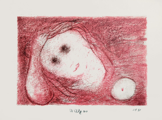 Wielgus Jindřich – Dívka, barevná litografie, 1981