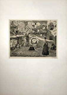 Konůpek Jan – Boleslav Eclogue, lept na ručním papíře Holland Pannekoek, 1939