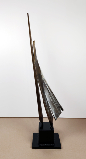 Seguineau Robert – Abstraktní kompozice, plastika z patinovaného bronzu, celková výška 88 cm, ca 1970