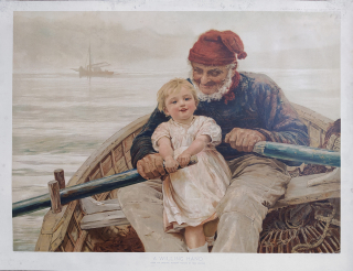 Morgan Frederick – A willing hand, velkoformátová barevná chromolitografie, 1892