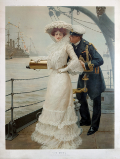 Price Julius Mendes – Off Duty, velkoformátová barevná chromolitografie, 1906