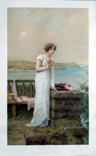 Stone Marcus – His Ship in Sight, velkoformátová barevná chromolitografie, 1903