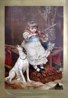 Barber, C. Burton – Symphony, velkoformátová barevná chromolitografie, 1896